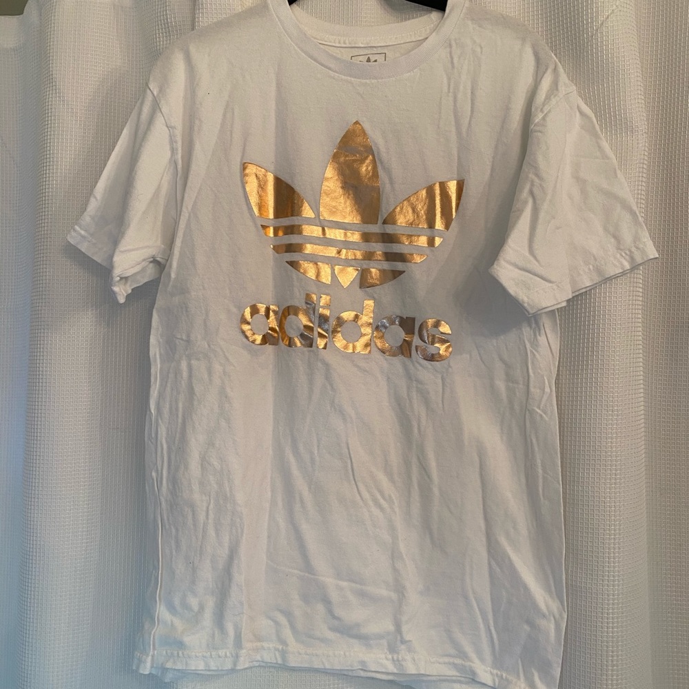 Adidas T-shirt with rose gold graphic